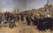 Ilya Repin Religious Procession in kursk province oil painting